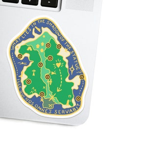 Island of Lost Map Decal - Tropical Vinyl Sticker - Laptop / Water Bottle Decal
