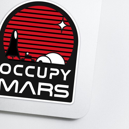Occupy Mars V 2.0 Illustrated Sticker Space Logo Vinyl Decal - Etsy 正規品になります ❤️レア❤️MARSジャケット❤️ その他