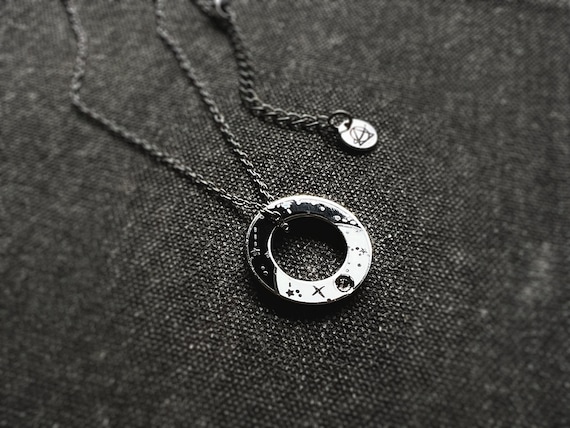 Constellation Meteorite Dust Necklace - Ad Astra Men's / Women's Constellation Pendant - Minimalist / Cyberpunk Scifi Space Jewelry