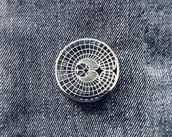 Event Horizon Enamel Pin - Futuristic / Minimalist Vortex Lapel Pin - Cyberpunk Space / Astronomy Gift
