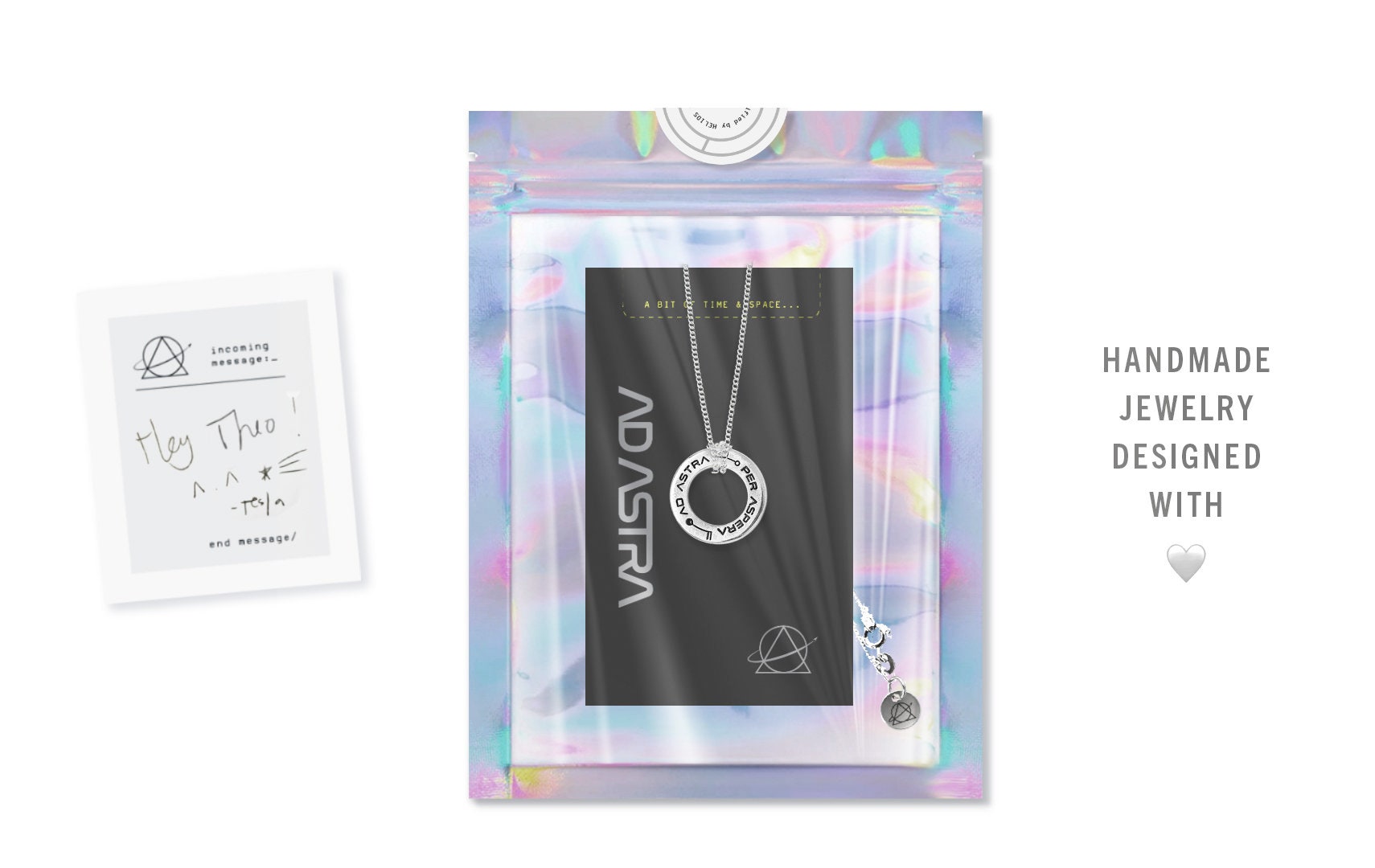 Sterling Silver per Aspera Ad Astra Necklace | Etsy