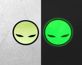 Vinilo adhesivo alienígena que brilla en la oscuridad - Pegatina para portátil estilo cyberpunk