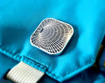 Cosmic Drift Enamel Pin - Futuristic Wormhole Lapel / Brooch Pin- Event Horizon