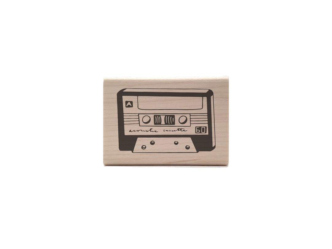 Cassette Tape Rubber Stamp Retro Mixtape 80s & 90s Stationery Etsy