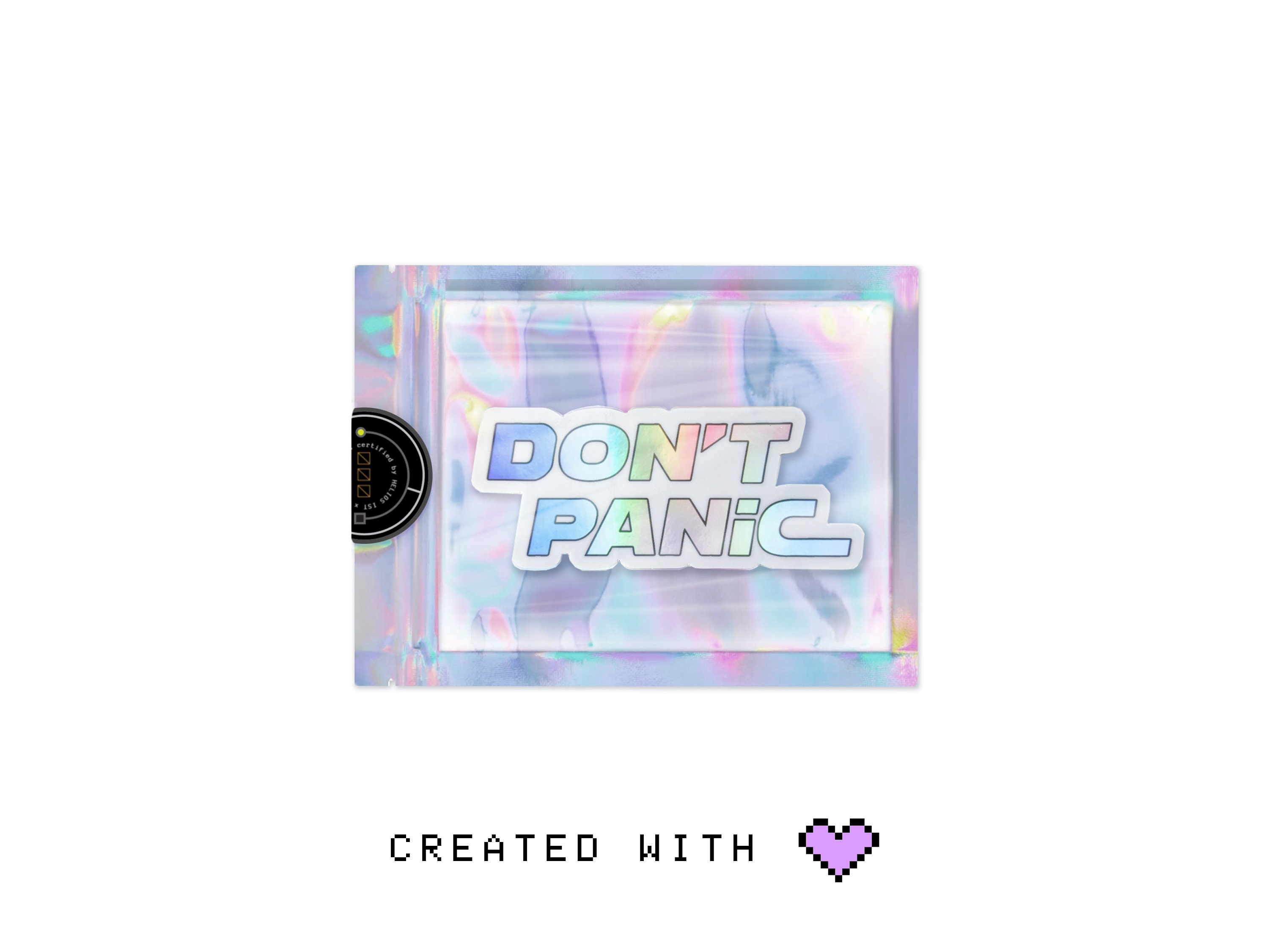 Holographic Don't Panic Decal Futuristic HHGTTG Laptop -  Canada