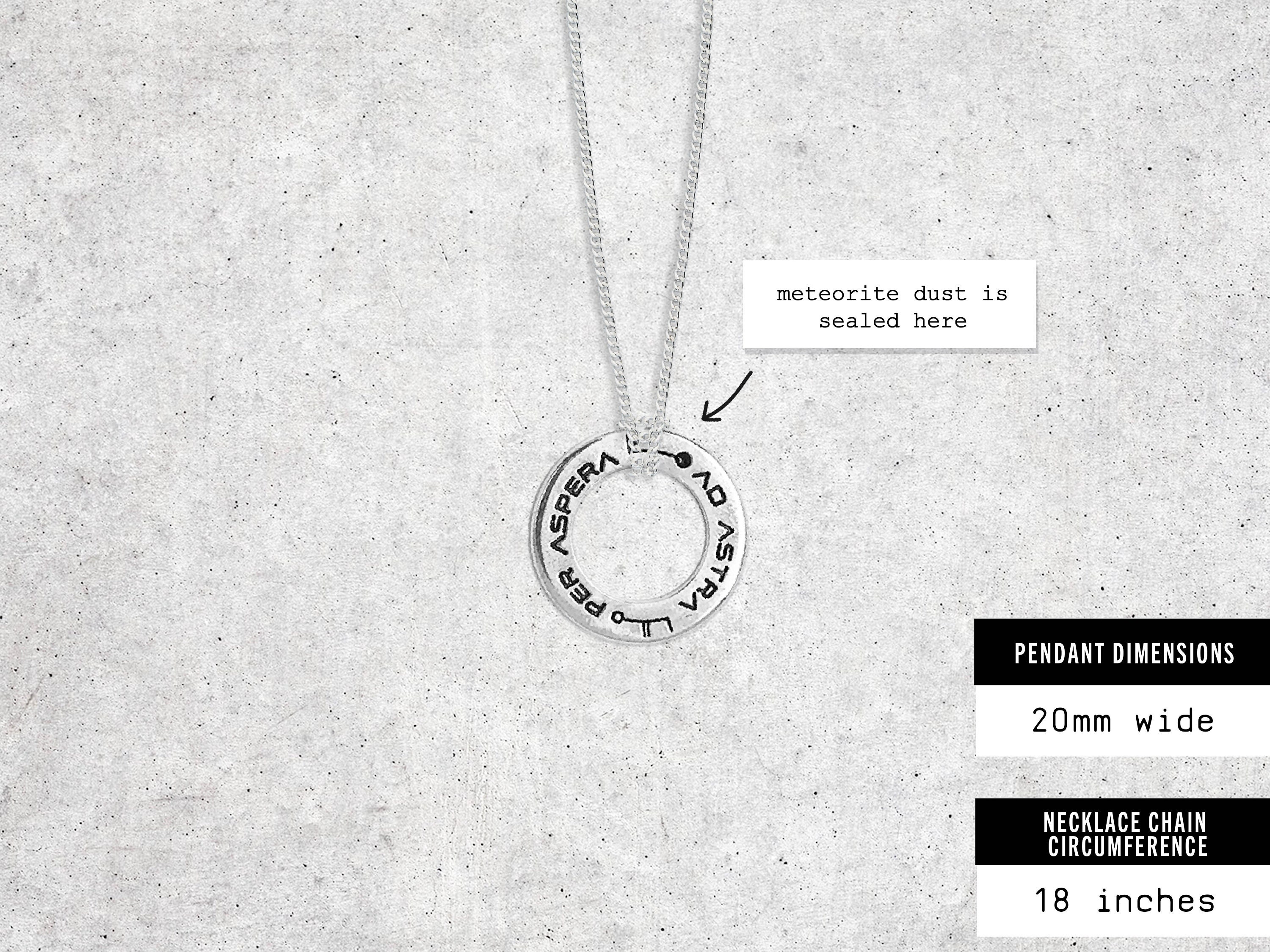 Sterling Silver per Aspera Ad Astra Necklace | Etsy