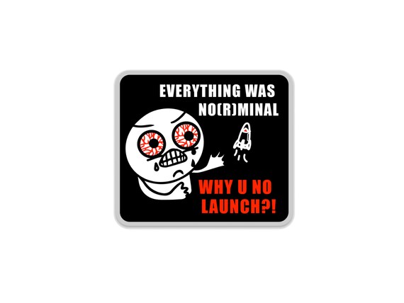 Norminal Angry Meme Sticker Rocket Launch Vinyl Decal -  Sweden