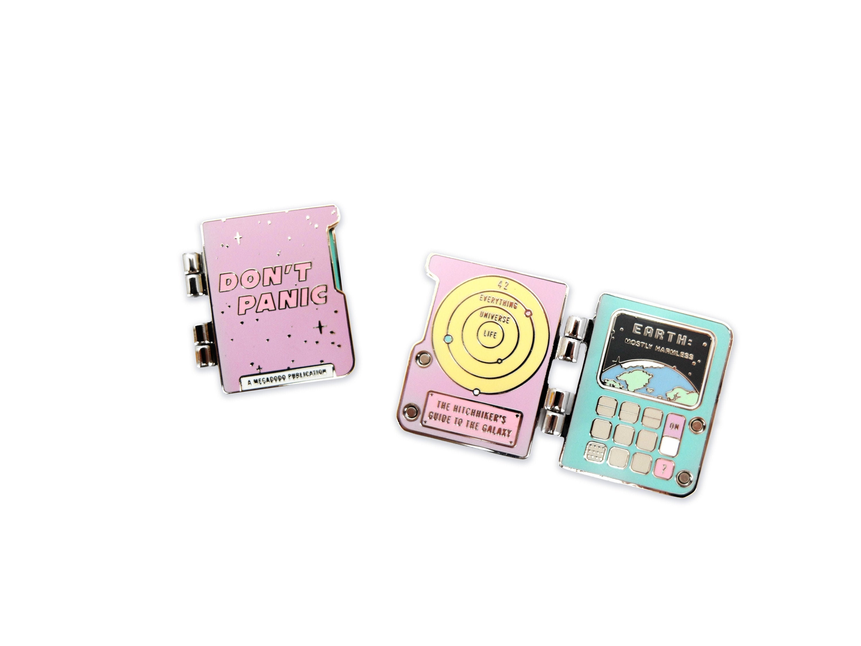 Hinged Hitchhiker's Guide Enamel Pin HHGTTG Don't 