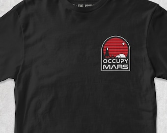 Occupy Mars T-Shirt - Minimalist Space /Astronomy Tee