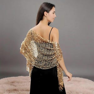 Glitter Sequin Bridal Cape, Shiny Wedding Cover Up Shawl for Bride, Elegant Evening Wrap for Party, Banquet, Prom Dress