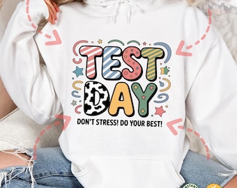 Día del examen PNG, No te estreses, haz tu mejor esfuerzo PNG, Diseño de sublimación para el día del examen, Cita para el examen del profesor PNG, Descarga digital