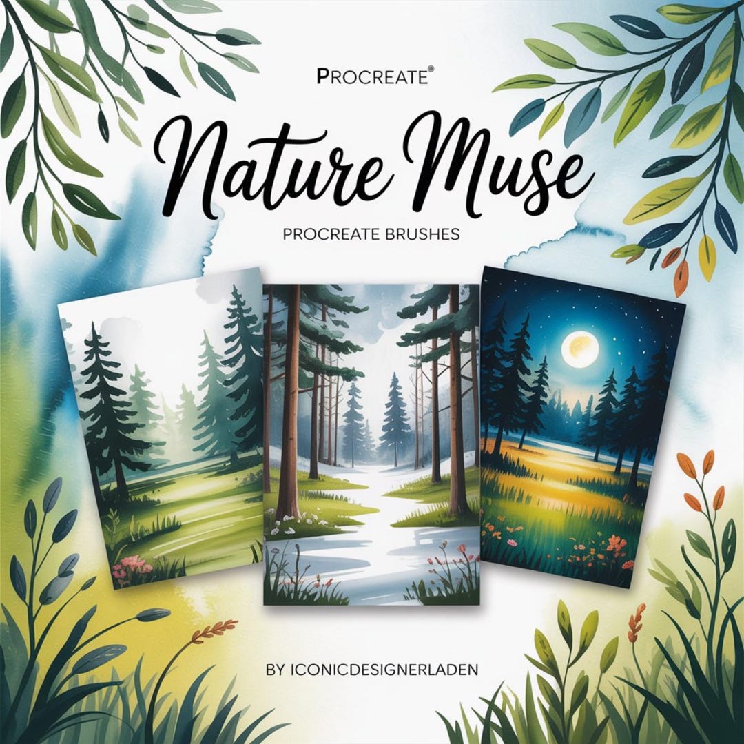 Nature Muse – Procreate Landscape Brushes | +65 Nature Forest Brushes ...