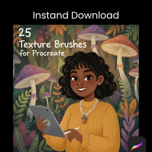 25 Procreate Texture Brushes | Mixed Media Brush Set for Digital Painting | Gouache, Pastel, Crayon & Pencil Textures | Instant Download