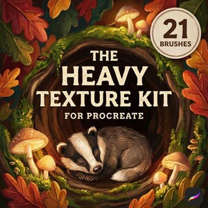 The Heavy Texture Kit for Procreate | 21 Canvas & Weave Brushes | Realistic Digital Painting Effect | Heavy Grain Oil Paint Look | iPad Art