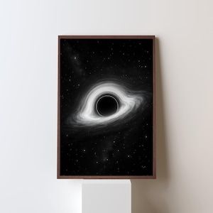 Black hole wall art, Wall Decor, Black and White