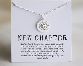 New Chapter-ketting – reiskompasbedel, een nieuw begin cadeaus voor haar