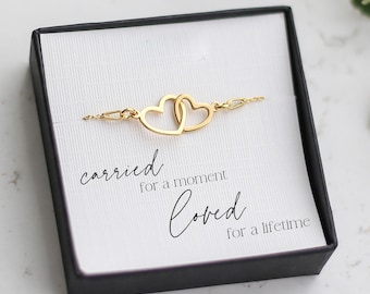Miscarriage Bracelet – Baby Loss Gift for Mum, Carried for a Moment Loved for a Lifetime, Sterling Silver