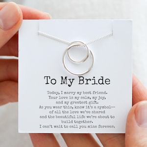 To My Bride Necklace, Wedding Day Gift for Bride, Gift from Groom, Bride Jewellery, Wedding Keepsake, Love Necklace for Wife