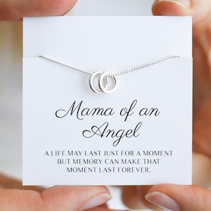 Mama of an Angel Necklace, Miscarriage Necklace, Memorial Jewellery for Loss of Child, Infant Loss Necklace, Grief Gift for Mum