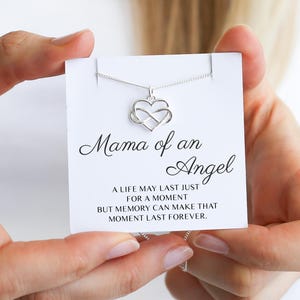 Mama of an Angel Necklace – Miscarriage Gift, Baby Remembrance Jewelry, Loss of Baby, Grief Gift, Angel Baby Keepsake
