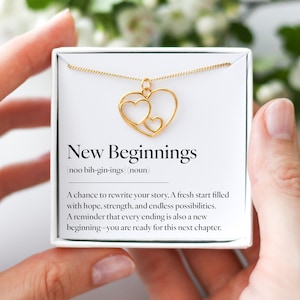 Collana New Beginnings - Regalo di laurea, nuovo inizio, recupero dal divorzio, ricordo di viaggio, regalo per ricominciare da capo