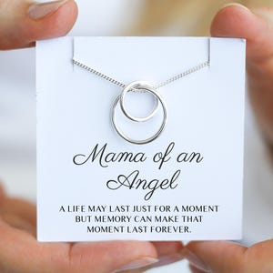Mama of an Angel Necklace, Miscarriage Necklace, Memorial Jewellery, Loss of Child Gift, Remembrance Necklace, Sympathy Gift for Mum