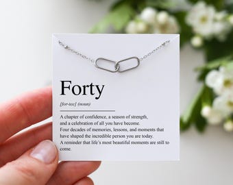 40th Birthday Gift, Gift for Women 40th,40  Milestone Birthday Jewellery, 40th Birthday Gift, Minimalist 40th Birthday Jewelry