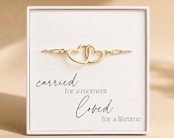 Miscarriage Bracelet – Baby Loss Gift for Mum, Carried for a Moment Loved for a Lifetime, Sterling Silver
