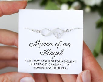 Mama of an Angel Bracelet, Miscarriage Gift, Memorial Jewellery, Loss of Baby Gift, Bracelet, Personalised Keepsake for Grieving Mum
