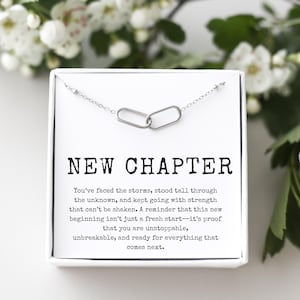 Collana Nuovo Capitolo, Gioielli per un Nuovo Inizio, Regalo per Nuovi Inizi, Regalo per il Divorzio, Collana per la Laurea, Regalo per il Trasferimento, Incoraggiamento