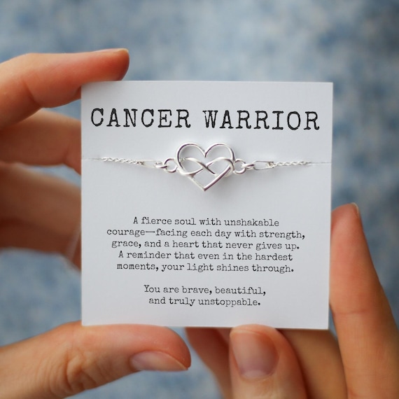 Cancer Warrior Gift, Warrior Bracelet, Chemotherapy Support, Breast Cancer Gift, Encouragement Bracelet, Sterling Silver, Strength Bracelet