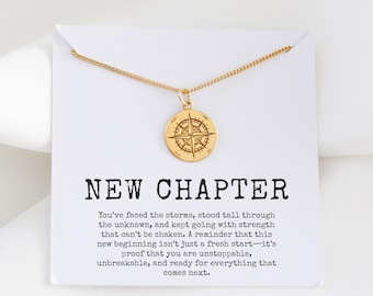 New Chapter-cadeau: sterlingzilveren kompasketting – reisketting