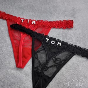 Tanga personalizada con tu nombre, bikini personalizado, regalo para pareja, regalo para esposa, regalo para el Día de la Madre