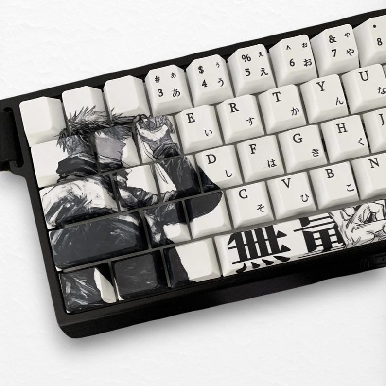 Gojo Satoru Keycap Set – 102 Keys Full Layout – Jujutsu Kaisen Anime ...