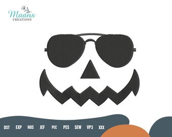 Spooky Pumpkin Face Embroidery Design, Halloween Machine Stitch File, Holiday Embroidery Pattern for Craft, Download Now, 5-Star Excellence