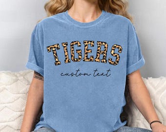 Custom School T-Shirt, Back to School Shirt with Mascot, Comfort Colors Tee, Spirit Week Shirt, Teacher or Student Shirt, School Pride Tee