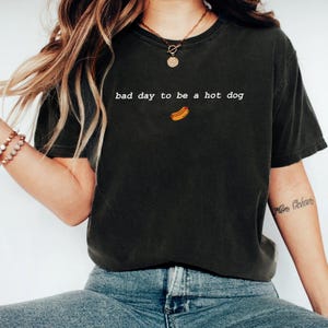 Funny Hot Dog Shirt, Comfort Colors® 4th of July Tee, Bad Day to Be a Hotdog Shirt, Retro Bbq Graphic Shirt, Summer Cookout Memorial Day Tee