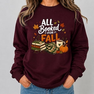 Alles volgeboekt voor de herfst PNG, Gezellige herfst lees-sublimatie PNG, Herfst boekenstapel shirt ontwerp, Pompoen kruiden koffie PNG, Direct downloaden