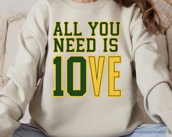 Alles wat je nodig hebt is Love Packers-shirt, Jordan Love Football-sweater, Green Bay voetbalfanshirt, Love Football-T-shirt, Game Day Packers-cadeau