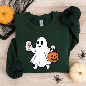 Halloween Diet Coke Ghost Sweatshirt, Funny Skeleton Soda Sweater, Cute Diet Coke Lover Sweatshirt, Spooky Season Coke Crewneck Pullover