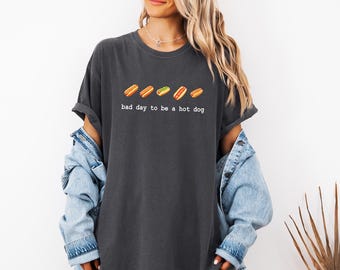 Bad Day to Be a Hot Dog T-Shirt, Funny 4th of July Shirt, Retro USA Tee, Patriotic Hot Dog Shirt, Independence Day Shirt, Cute America Shirt