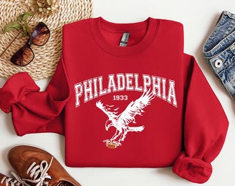 Bluza Philadelphia Eagles, Koszulka z okrągłym dekoltem Philly Football, Bluza z kapturem Eagles, Bluza z nadrukiem Philly Game Day, Prezent dla kibica Philadelphia Eagles