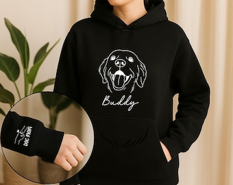 Custom Pet Photo Hoodie, Personalized Dog Cat Hoodie, Cat Dad Crewneck, Custom Photo Sweatshirt for Men and Women, Pet Lover Gift Idea