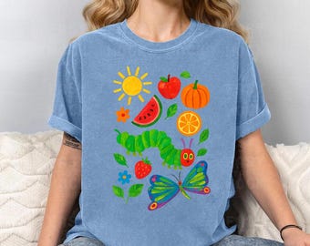 Fruits And Berries Vintage Style 90s T-shirt, Retro Comfort Colors® Y2k Cherry Kiwi Lemon Raspberry Tee, Fruit Lovers Shirt, Fun Food Shirt