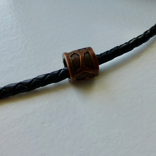 collier de garçon de l’adolescence, collier en cuir pour les hommes, collier pour hommes, collier en cuir perlé pour l’adolescent d’homme, cadeau pour les hommes, jour cadeau de petit ami de père