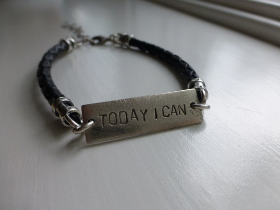 Men Sobriety Bracelet Recovery Jewelry Custom Today I Can
