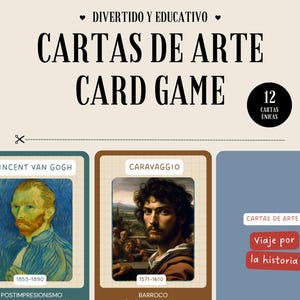 Gioco di carte "12 Great Artists" - Risorsa educativa e creativa - PDF stampabile