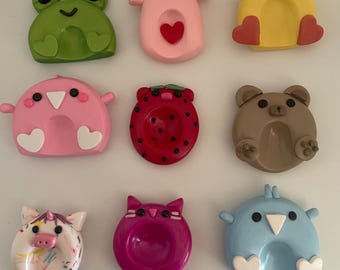 Pierre anti-inquiétude faite main pour animaux en pâte polymère | Pocket Fidget, cadeau apaisant