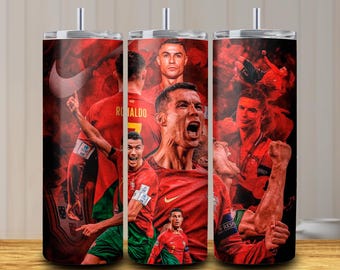 Cristiano Ronaldo CR7 Tumbler Wrap: 20oz Skinny Tumbler Design (PNG Digital Download)