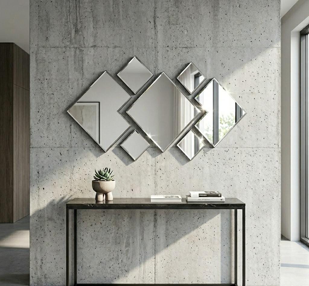 Geometric Wall Mirror Decor - Etsy